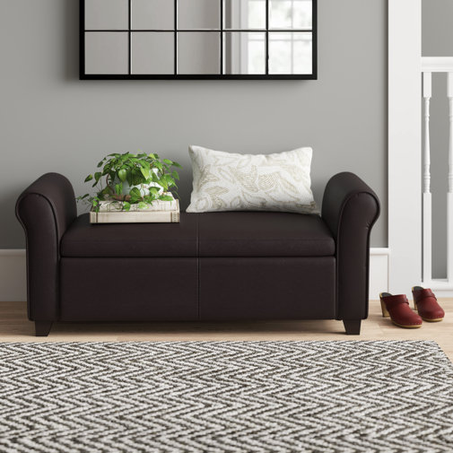 Barney Faux Leather Flip Top Storage Bench & Reviews | Birch Lane